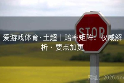 爱游戏体育·土超｜赔率矩阵：权威解析 · 要点加更