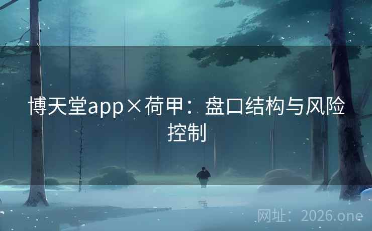 博天堂app×荷甲:盘口结构与风险控制 博天堂app×荷甲:盘口结构与风险控制